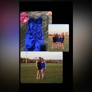 Stunning Blue Satin Dress